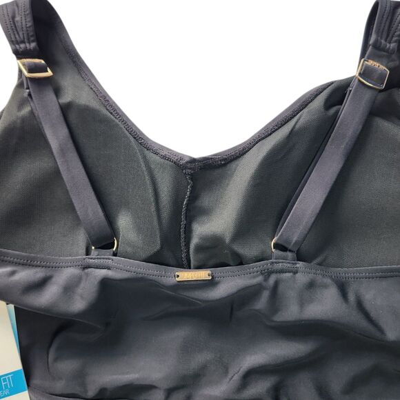 Simply Fit One Piece Empire Swim Dress Tummy Control Size XL Swimsuit New w/ Tag - Picture 3 of 7